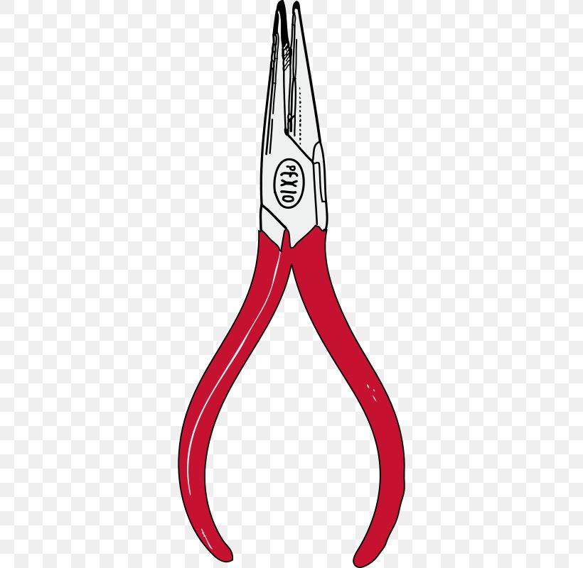Needle-nose Pliers Tool Clip Art, PNG, 320x800px, Pliers, Area, Black And White, Cartoon, Finger Download Free