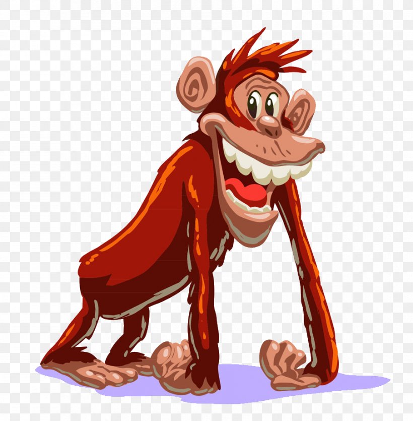 Primate Ape Monkey Cartoon, PNG, 903x920px, Primate, Ape, Art, Big Cats, Carnivoran Download Free