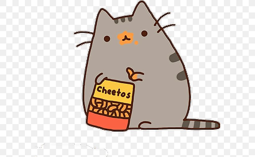 Cat Pusheen Kitten Drawing Cheese Puffs, PNG, 596x506px, Cat, Brand, Carnivoran, Cat Like Mammal, Cheese Download Free