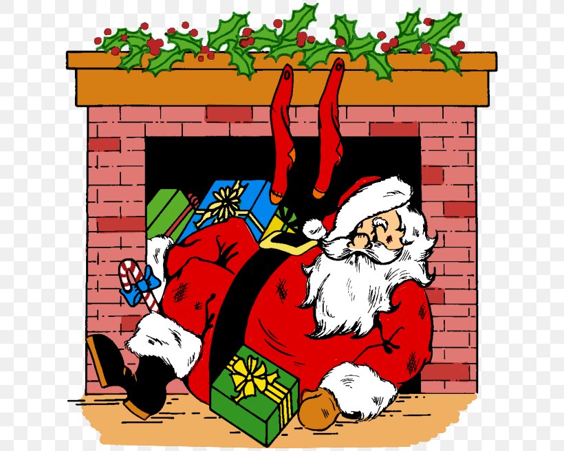 Santa Claus Christmas Card Christmas Eve Clip Art, PNG, 637x656px, Santa Claus, Area, Art, Cartoon, Chimney Download Free