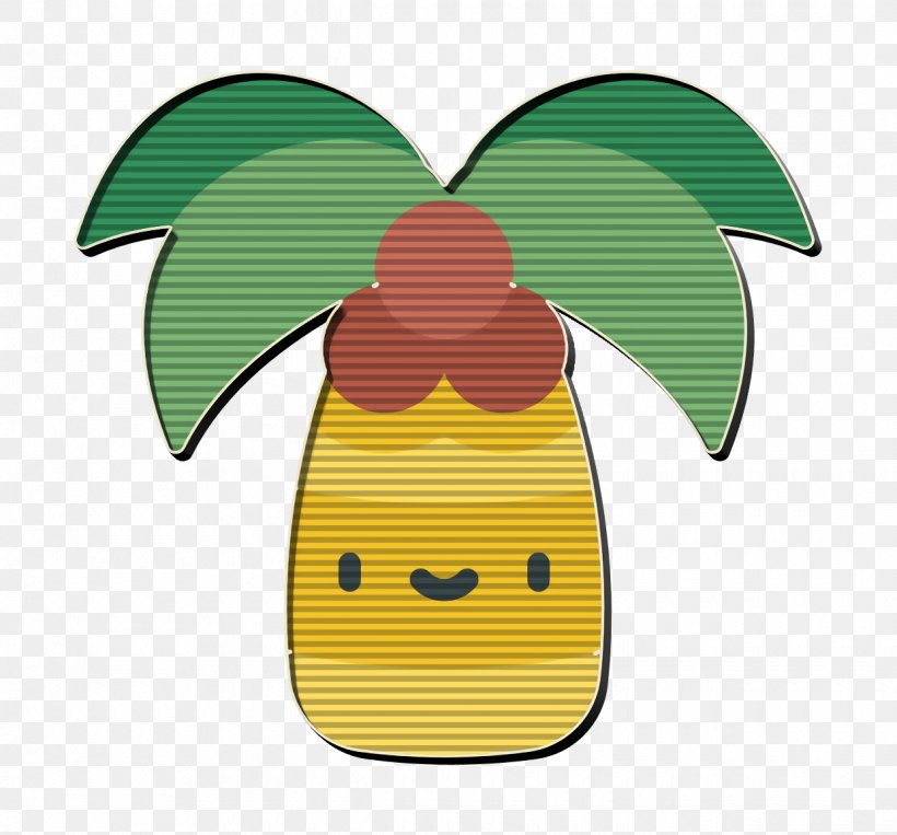 Summer Icon Palm Tree Icon Tropical Icon, PNG, 1240x1154px, Summer Icon, Cartoon, Fruit, Green, Leaf Download Free