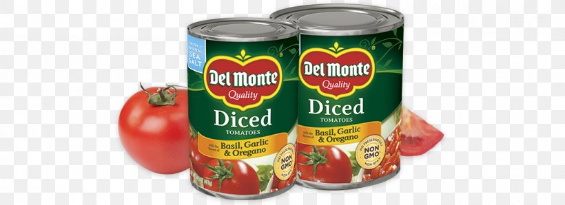 Del Monte Diced Tomatoes With Basil Food Chef, PNG, 1050x382px, Tomato, Basil, Chef, Del Monte Foods, Dicing Download Free