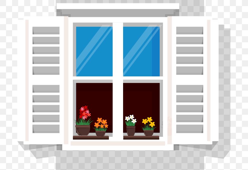 Window Euclidean Vector Drawing Illustration, PNG, 705x563px, Window, Color, Decorative Arts, Drawing, Flower Download Free