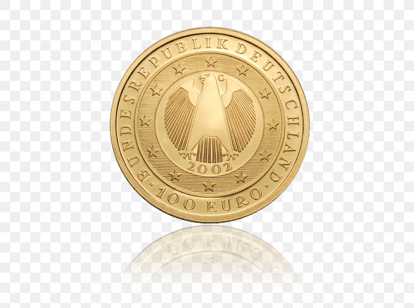 Gold Coin Gold Coin Euro Gold And Silver Commemorative Coins, PNG, 610x610px, 2 Euro Coin, 100 Euro Note, Coin, Brass, Currency Download Free