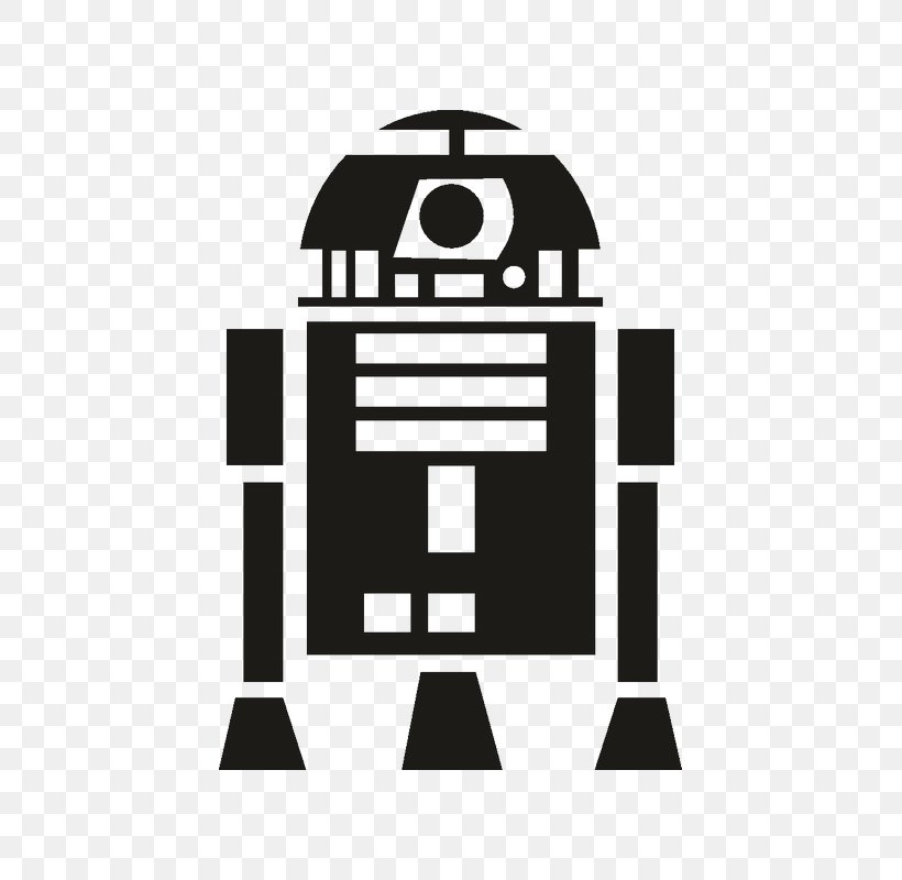 R2-D2 C-3PO Star Wars Silhouette Stencil, PNG, 800x800px, Star Wars, Black, Black And White, Brand, Decal Download Free