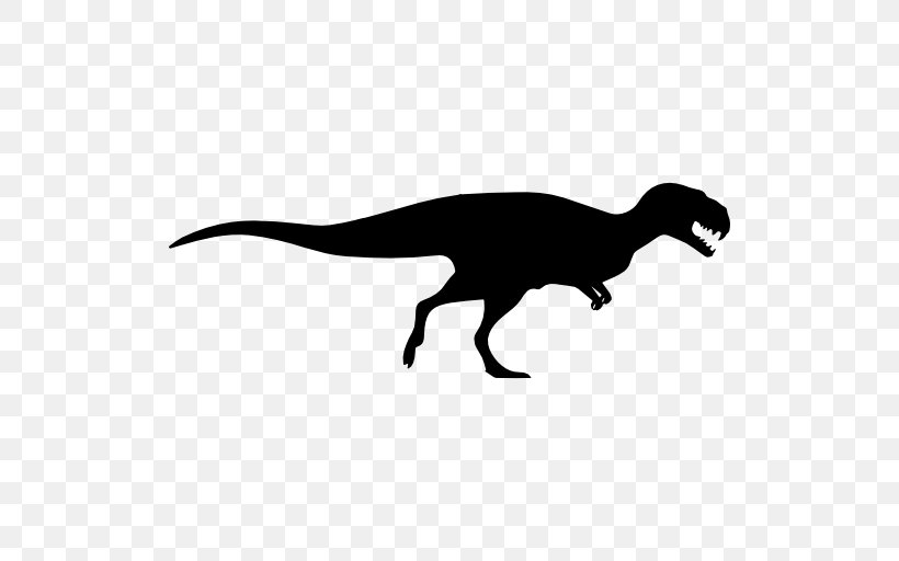 Tyrannosaurus Gorgosaurus Gigantoraptor Dinosaur Velociraptor, PNG, 512x512px, Tyrannosaurus, Animal, Beak, Black And White, Brachiosaurus Download Free