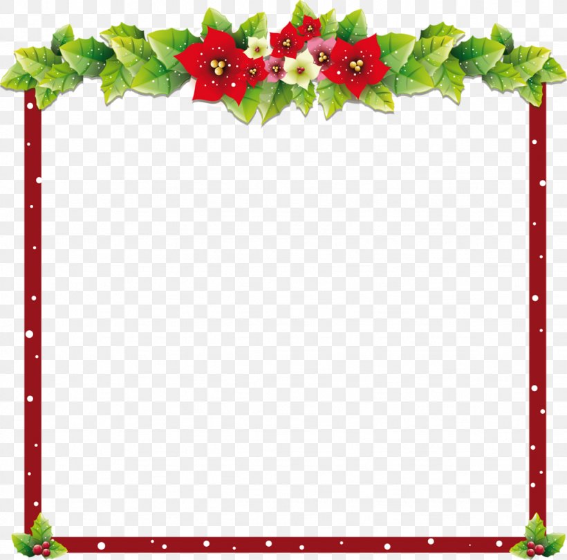 Christmas Ornament Santa Claus Clip Art, PNG, 1024x1011px, Christmas, Aquifoliaceae, Border, Branch, Christmas And Holiday Season Download Free