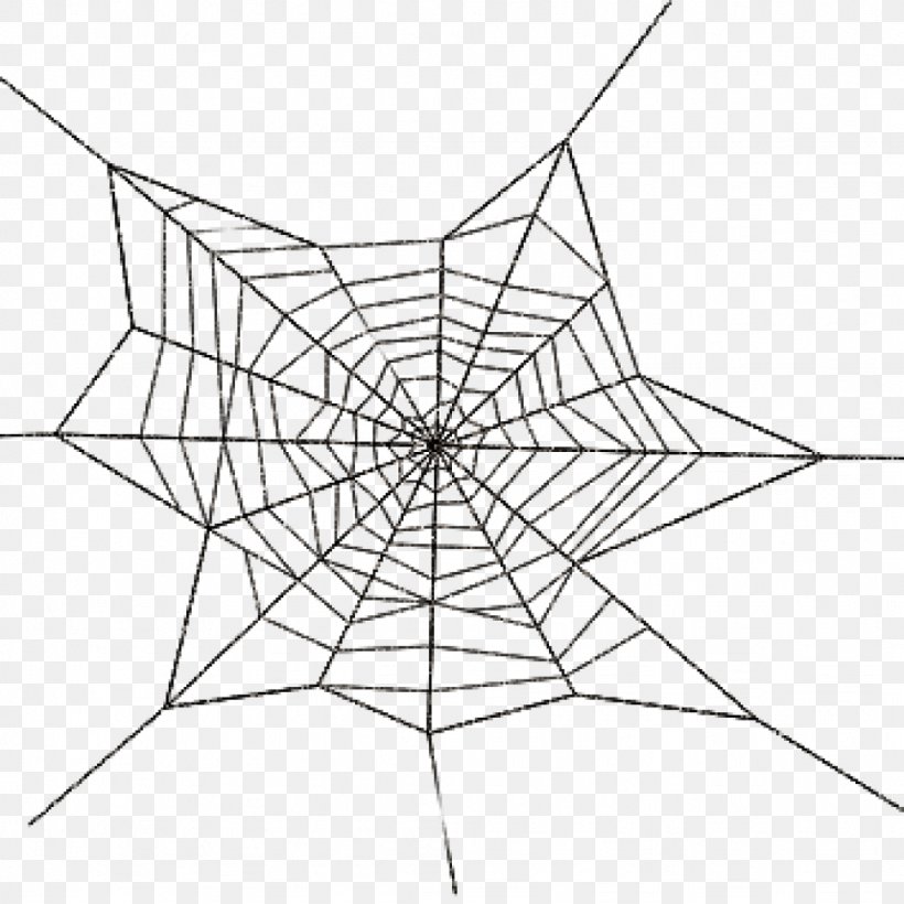 Spider Web Clip Art Image, PNG, 1024x1024px, Spider, Area, Artwork, Black And White, Drawing Download Free