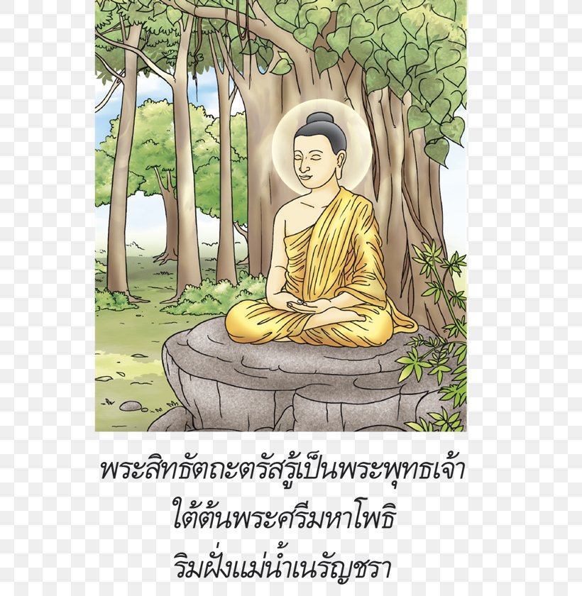 Bodhi Tree Buddha Enlightenment In Buddhism Meditation, PNG, 600x840px, Bodhi Tree, Buddha, Buddhism, Cartoon, Culture Download Free