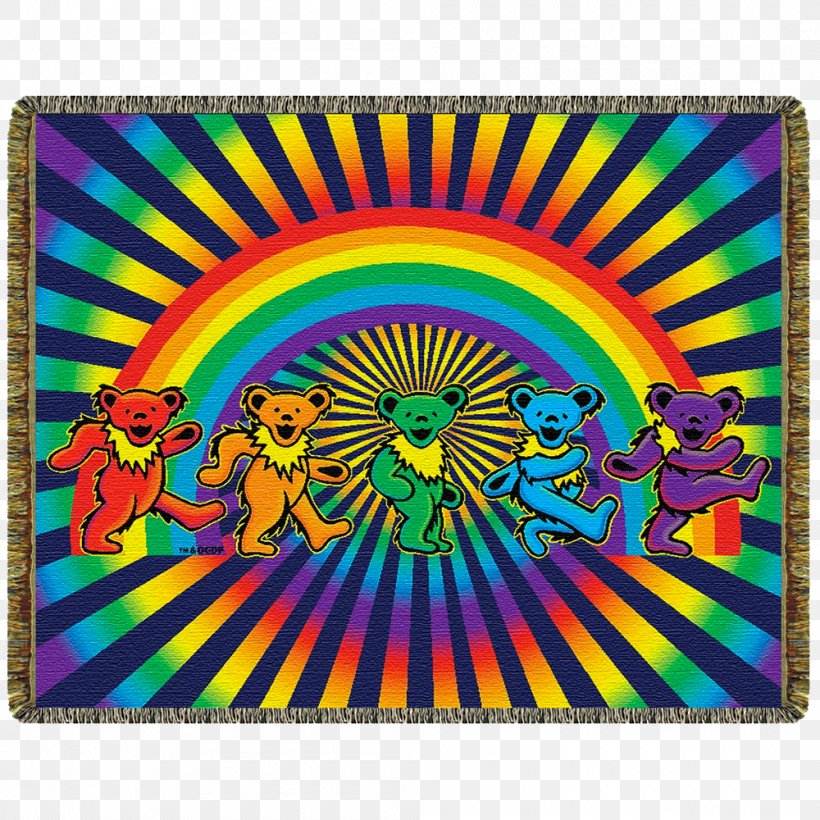 Grateful Dead Steal Your Face Bear Rainbow United States, PNG, 1000x1000px, Watercolor, Cartoon, Flower, Frame, Heart Download Free