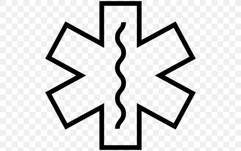 Star Of Life Emergency Medical Services Emergency Medical Technician Paramedic, PNG, 512x512px, Star Of Life, Area, Black, Black And White, Decal Download Free
