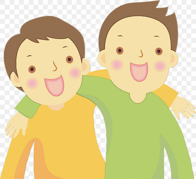 Cartoon People Facial Expression Friendship Cheek, PNG, 1990x1826px ...