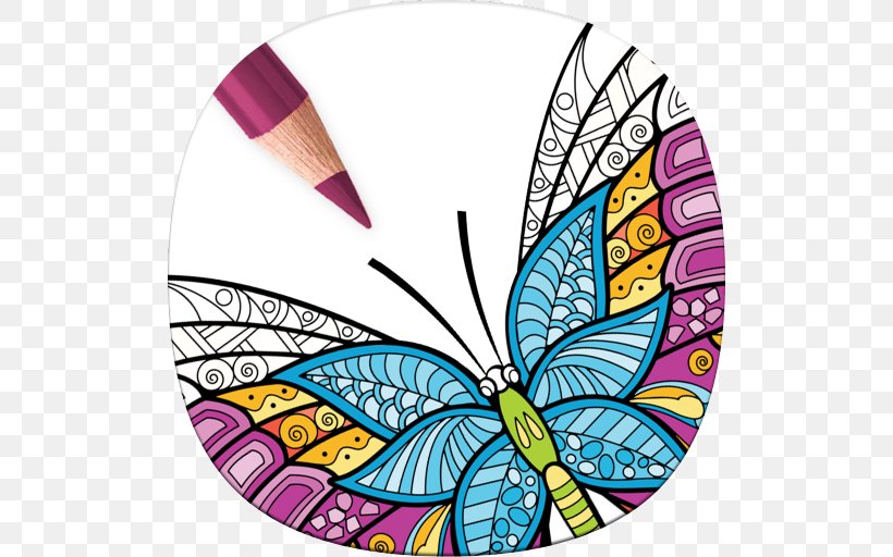 Download Adult Coloring Book Stress Relieving Patterns Mobile App Coloring Pages Apps Animal Coloring Pages Png 512x512px