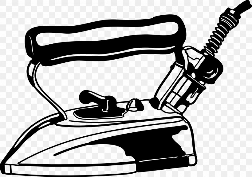 Clothes Iron Drawing Clip Art, PNG, 2400x1697px, Clothes Iron, Artwork, Black, Black And White, Drawing Download Free