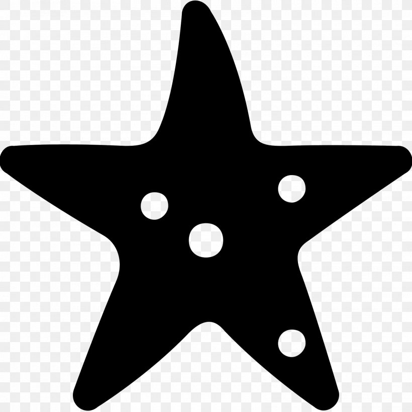 Starfish Icon Design Clip Art, PNG, 1600x1600px, Starfish, Animal, Black And White, Echinoderm, Icon Design Download Free