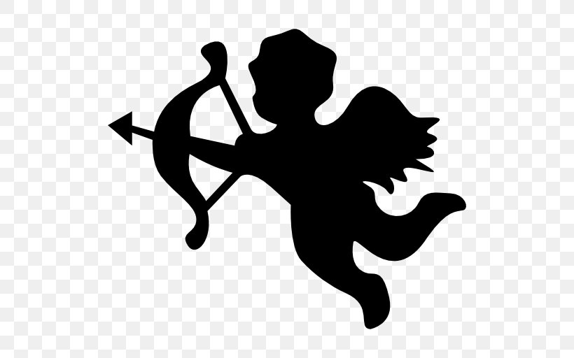 Cupid, PNG, 512x512px, Cupid, Black, Black And White, Fictional Character, Hand Download Free