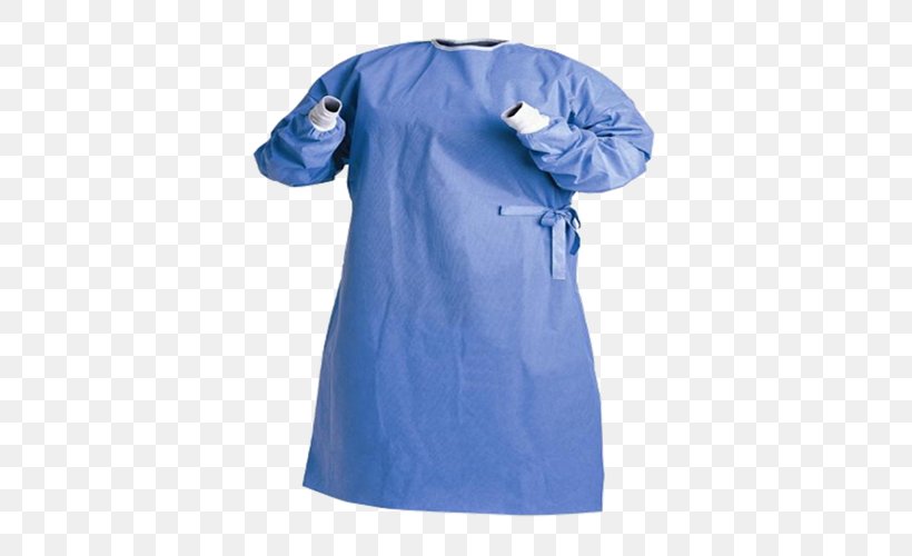 Hospital Gowns Surgeon Surgery Nonwoven Fabric, PNG, 500x500px, Hospital Gowns, Blue, Clothing, Coat, Disposable Download Free