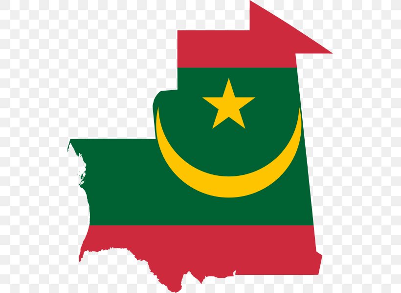 Flag Of Mauritania Map, PNG, 543x598px, Flag Of Mauritania, Artwork, Blank Map, File Negara Flag Map, Flag Download Free