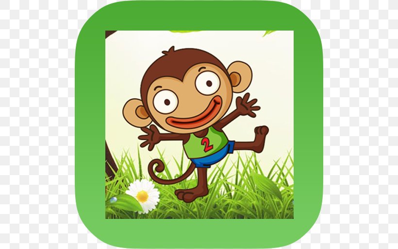 Poster Birthday Sticker Paper Monkey, PNG, 512x512px, Poster, Birthday, Cartoon, Fictional Character, Grass Download Free