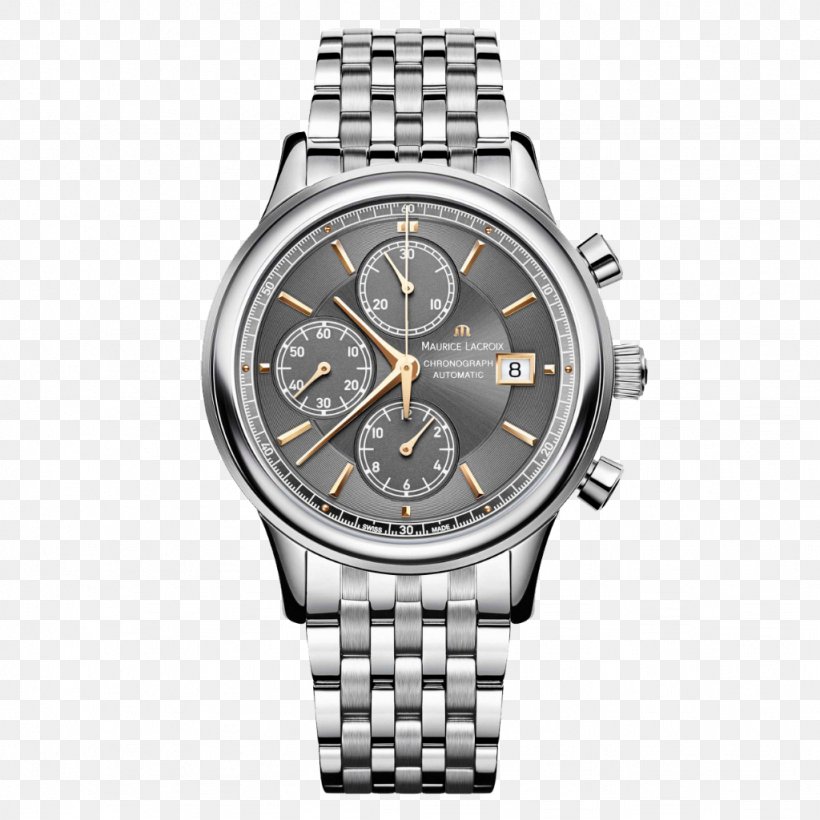 Chronograph Maurice Lacroix Watch Clock Jewellery, PNG, 1024x1024px, Chronograph, Automatic Watch, Black Leather Strap, Brand, Clock Download Free