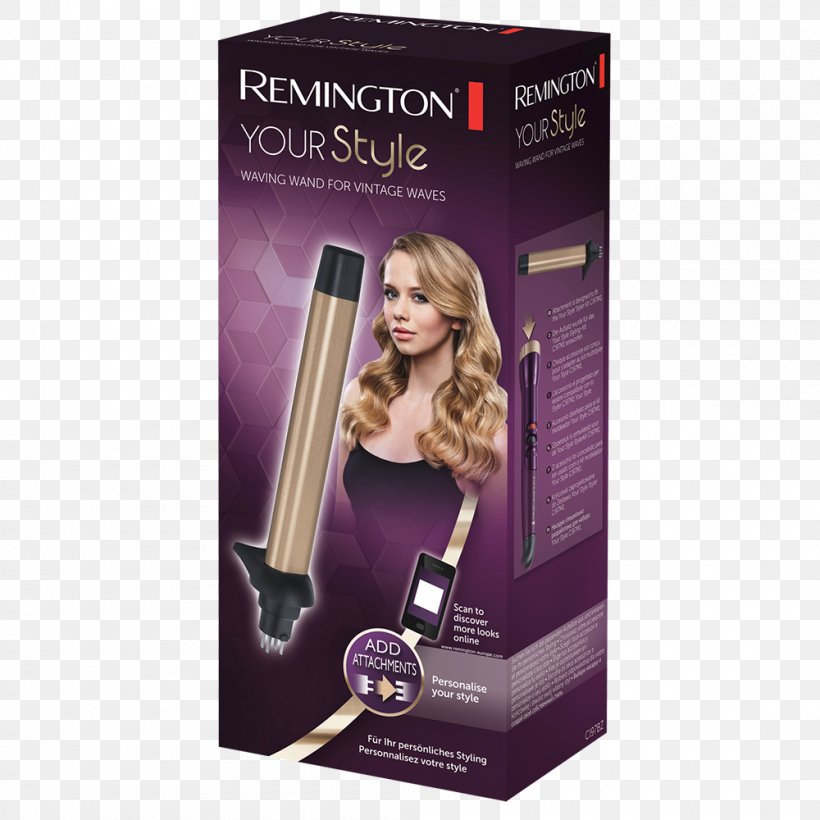 Hair Curler Remington Protect Blue Remington CI97B25 Your Style Tong  Attachment, PNG, 1000x1000px, Hair Curler Remington