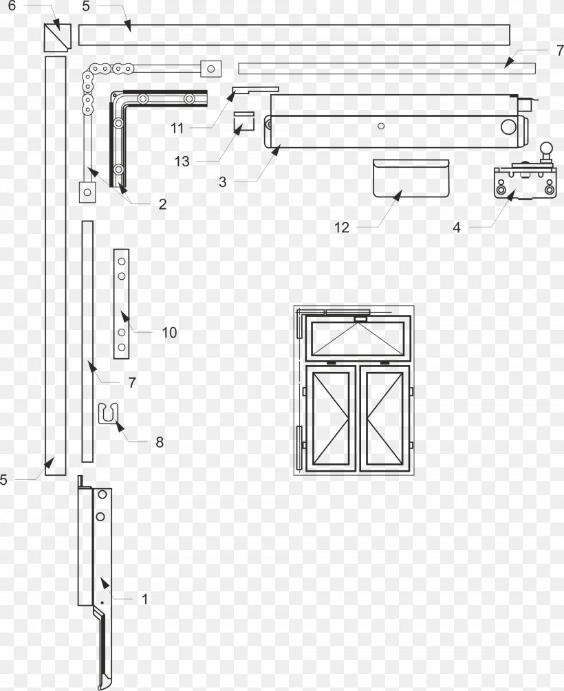 Okucie Window Hinge Rhombus Door, PNG, 1968x2413px, Okucie, Area, Artwork, Bar, Black And White Download Free