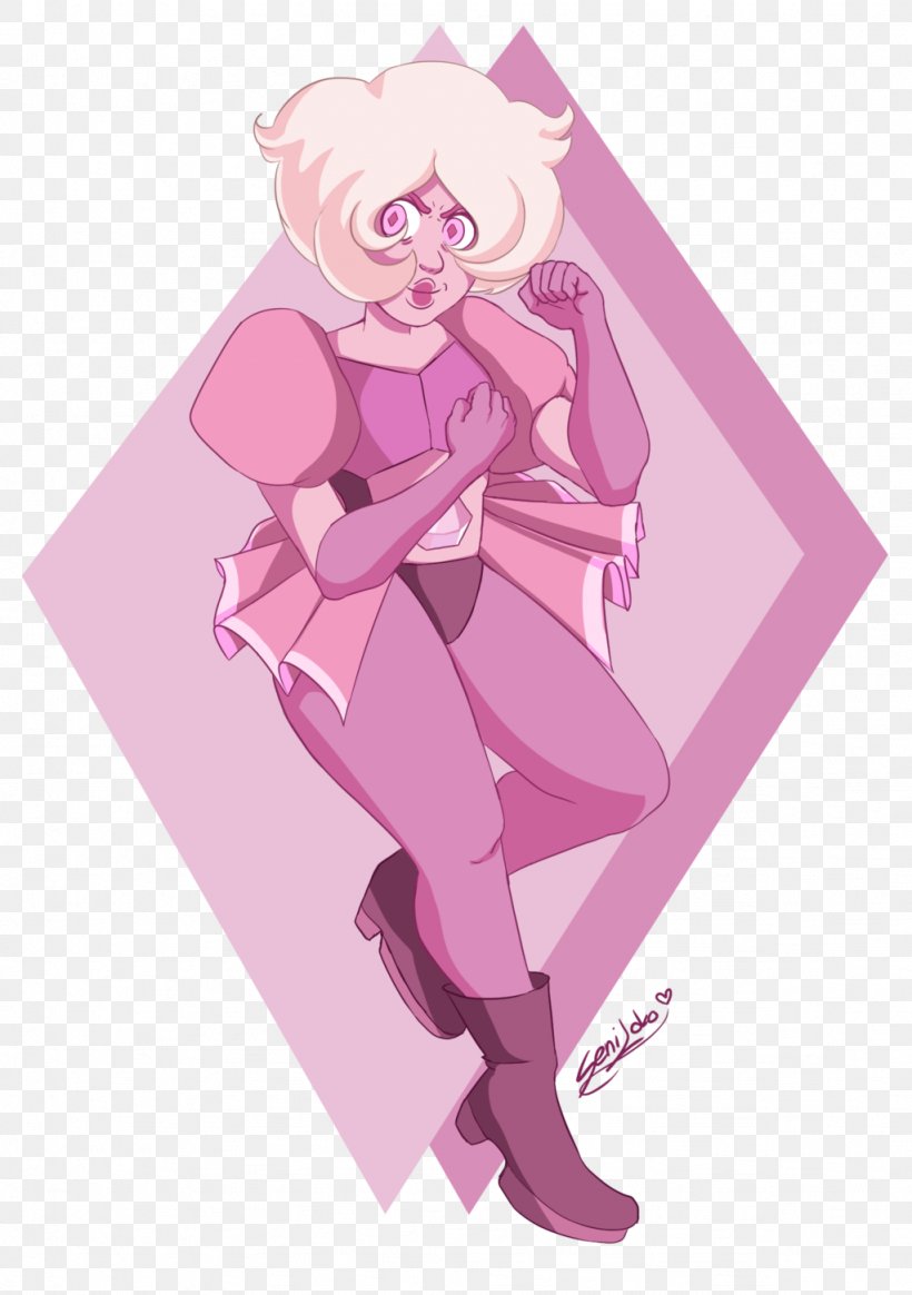 Pink Diamond Fan Art Jasper Drawing, PNG, 1024x1454px, Watercolor, Cartoon, Flower, Frame, Heart Download Free