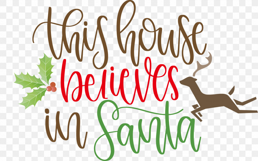 This House Believes In Santa Santa, PNG, 3000x1879px, This House Believes In Santa, Biology, Deer, Logo, M Download Free
