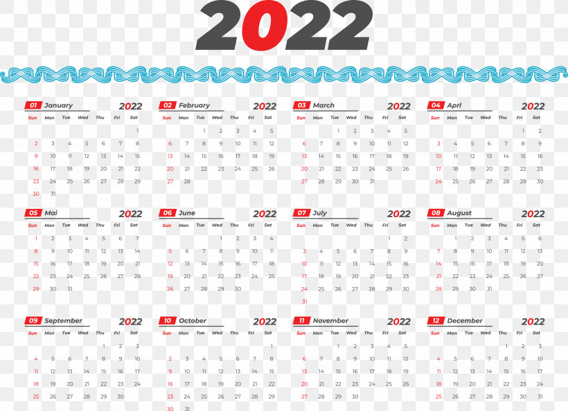 2022 Printable Yearly Calendar 2022 Calendar, PNG, 3000x2174px, Line, Calendar System, Geometry, Mathematics, Meter Download Free