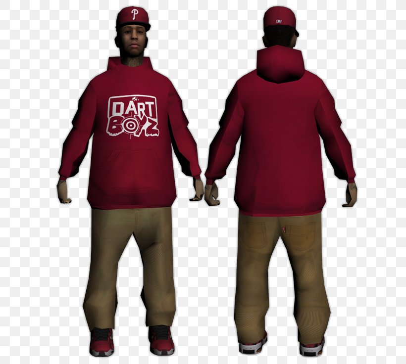 Grand Theft Auto: San Andreas Hoodie San Andreas Multiplayer Grand Theft Auto V Mod, PNG, 650x736px, Grand Theft Auto San Andreas, Character, Coat, Cosplay, Costume Download Free