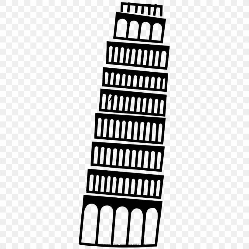 Leaning Tower Of Pisa Drawing Coloring Book Painting, PNG, 1000x1000px, Leaning Tower Of Pisa, Ausmalbild, Black, Black And White, Color Download Free