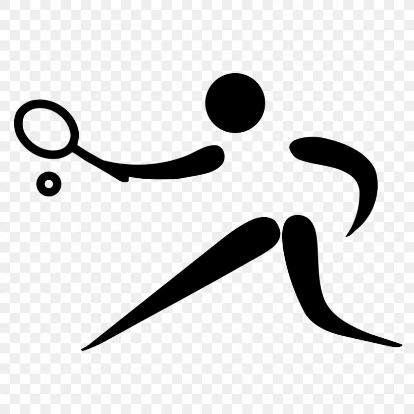 Summer Olympic Games Tennis Balls Serve, PNG, 1024x1024px, Summer Olympic Games, Black And White, Olympic Games, Olympic Sports, Pictogram Download Free