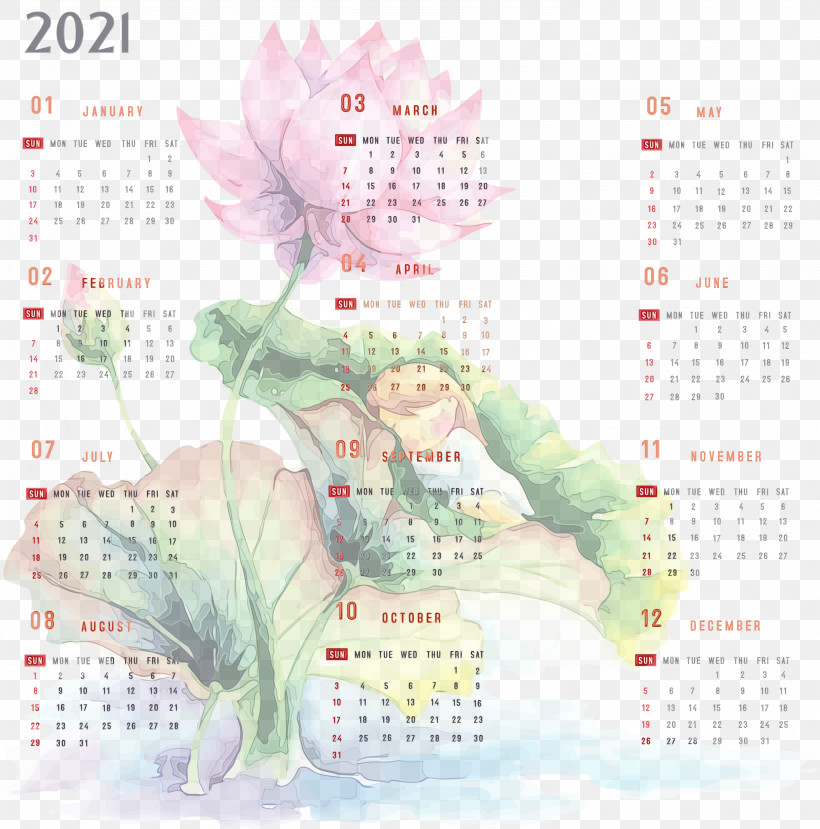 Watercolor Painting Painting Drawing Sacred Lotus Landscape Painting, PNG, 2967x3000px, 2021 Calendar, Year 2021 Calendar, Chinese Painting, Drawing, Fine Arts Download Free