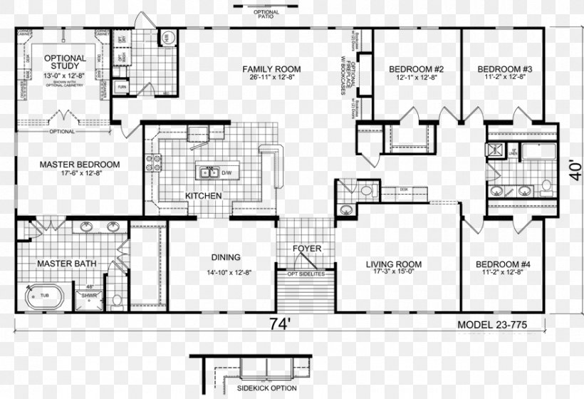 Mobile Home House Manufactured Housing Floor Plan Prefabricated Home, PNG, 880x601px, Mobile Home, Area, Black And White, Clayton Homes, Diagram Download Free