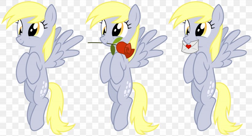 My Little Pony Derpy Hooves Television DeviantArt, PNG, 7600x4115px, Watercolor, Cartoon, Flower, Frame, Heart Download Free
