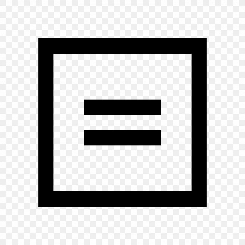 Equals Sign Symbol, PNG, 1600x1600px, Equals Sign, Area, Black, Brand, Computer Font Download Free