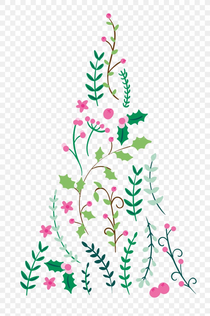 Floral Design Christmas Ornament Christmas Tree Spruce Fir, PNG, 1000x1500px, Christmas Tree, Area, Art, Branch, Christmas Download Free