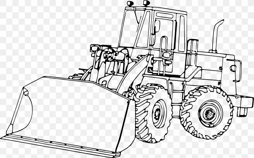 John Deere Loader Tractor Clip Art, PNG, 2400x1499px, John Deere, Auto Part, Black And White, Bucket, Bulldozer Download Free