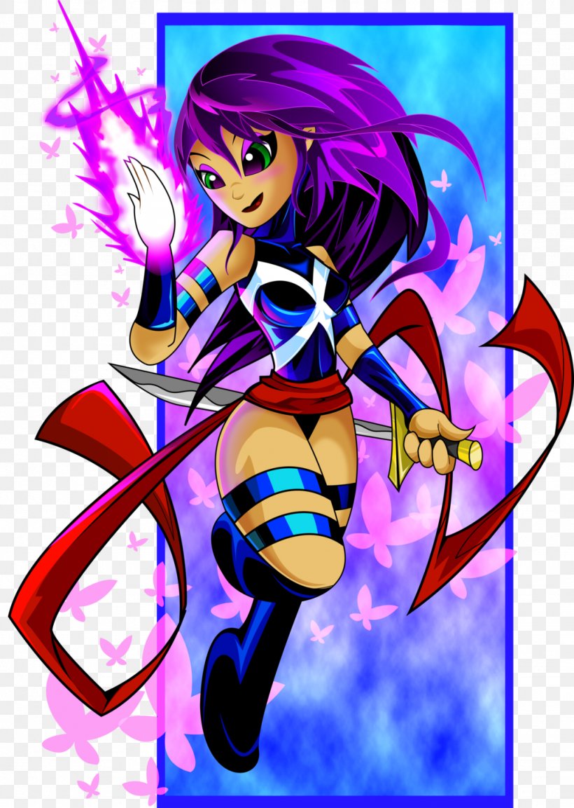 Psylocke Professor X X-Women Comics X-Men, PNG, 1024x1441px, Watercolor, Cartoon, Flower, Frame, Heart Download Free