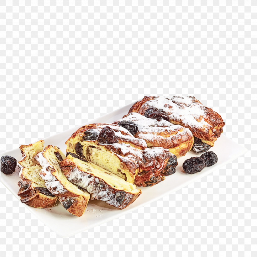 Stollen Danish Pastry Danish Cuisine Flavor, PNG, 3000x3000px, Watercolor, Danish Cuisine, Danish Pastry, Flavor, Paint Download Free