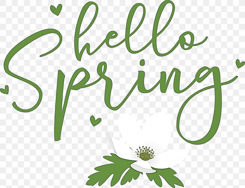 Hello Spring Spring, PNG, 2999x2303px, Hello Spring, Floral Design, Flower, Green, Leaf Download Free