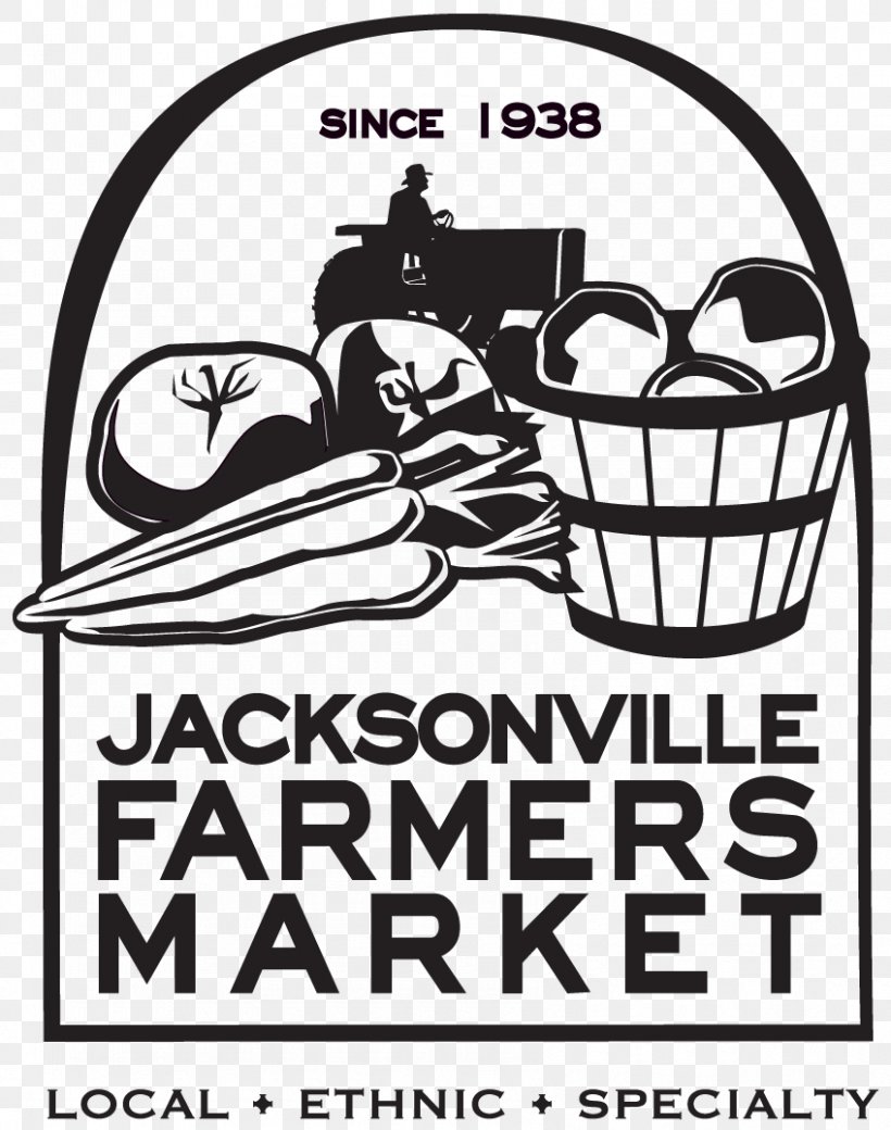 Jacksonville Farmers Market Farmers' Market Beaver Street, PNG, 848x1076px, Farmers Market, Area, Black And White, Brand, Farmer Download Free