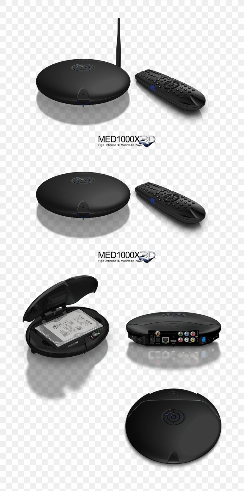 Mede8er MED1000X3D-WP Digital Multimedia Receiver, PNG, 1492x3000px, Technology Download Free