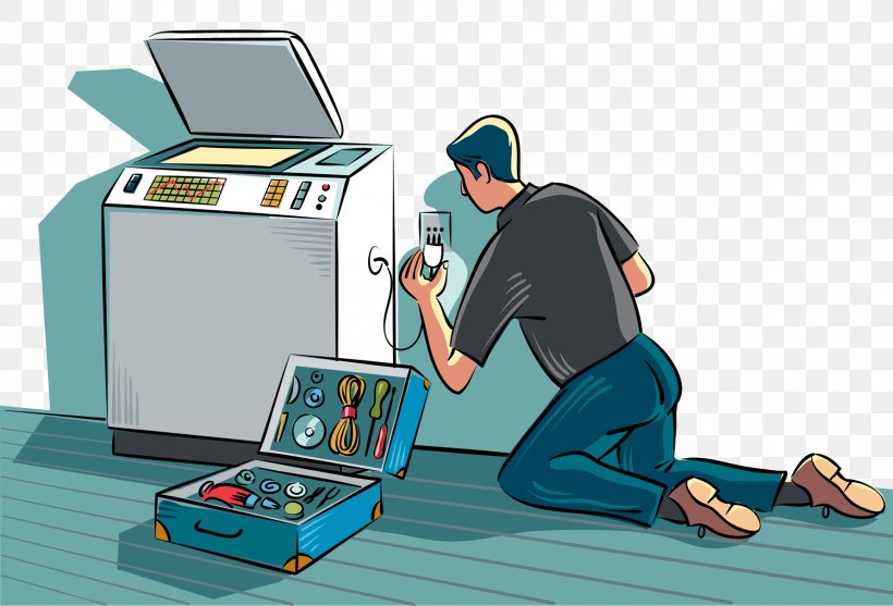 Photocopier Printing Illustration, PNG, 1783x1212px, Photocopier, Cartoon,  Drawing, Image Scanner, Machine Download Free