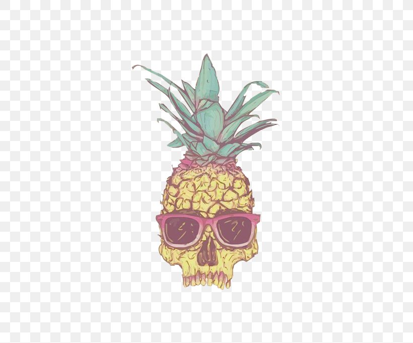 Pineapple Skull Calavera Drawing Wallpaper, PNG, 510x681px, Pineapple, Ananas, Art, Bromeliaceae, Calavera Download Free