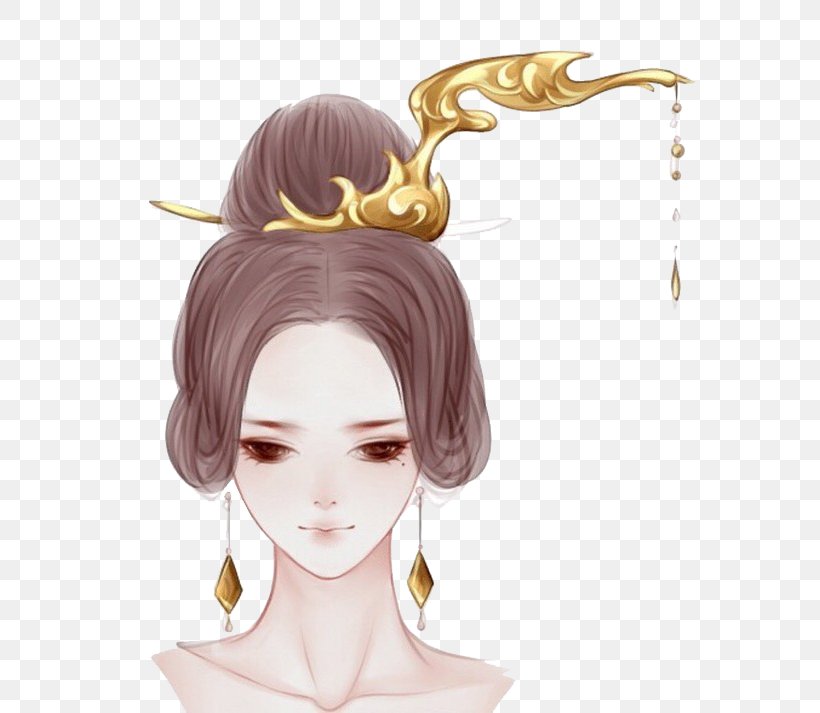 China Hairstyle Drawing Beauty, PNG, 658x713px, Watercolor, Cartoon, Flower, Frame, Heart Download Free