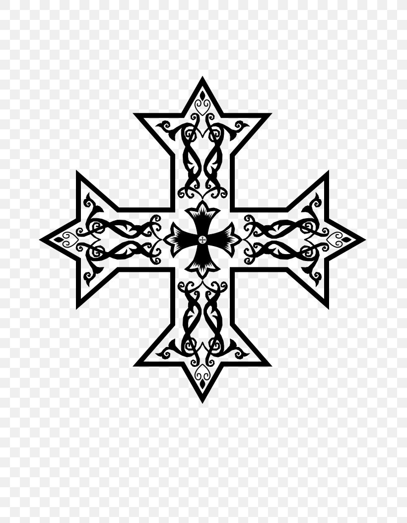 Coptic Cross Christian Cross Variants Copts, PNG, 744x1052px, Coptic Cross, Ankh, Black And White, Celtic Cross, Christian Cross Download Free