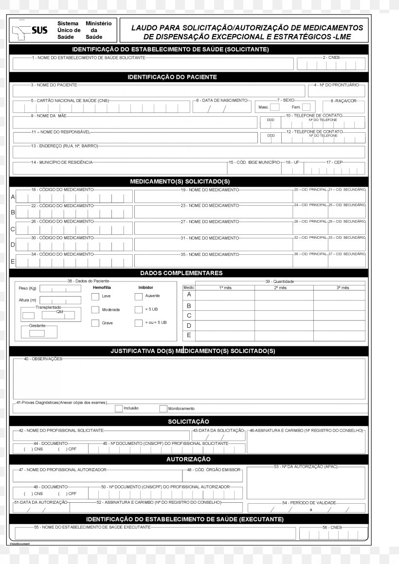 Document Form PDF Sistema Único De Saúde Health, PNG, 1653x2339px, Watercolor, Cartoon, Flower, Frame, Heart Download Free