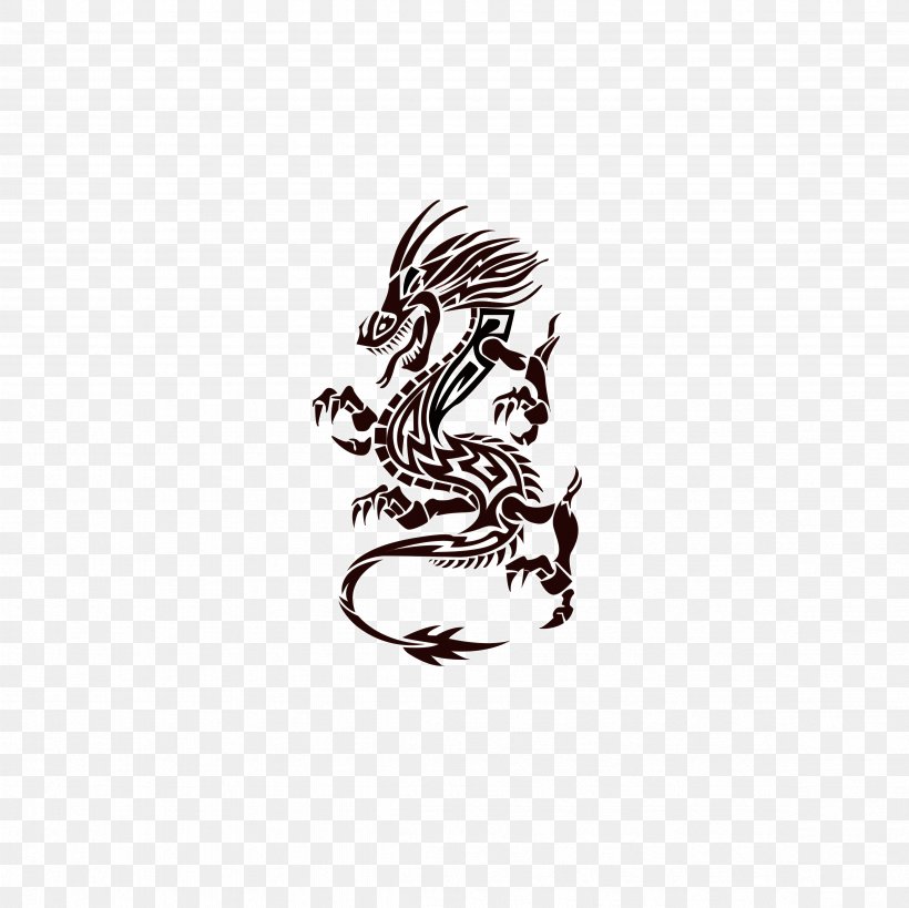 Tattoo Chinese Dragon Illustration, PNG, 4724x4724px, Tattoo, Abziehtattoo, Body Jewelry, Chinese Dragon, Decal Download Free