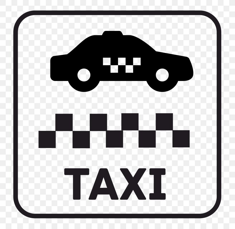 Taxi Clip Art Black Sticker Brand, PNG, 800x800px, Taxi, Area, Black, Black And White, Brand Download Free